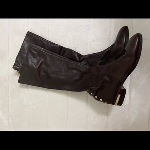 Vince Camuto Brown Studded Saddle Boots. Worn ONCE!